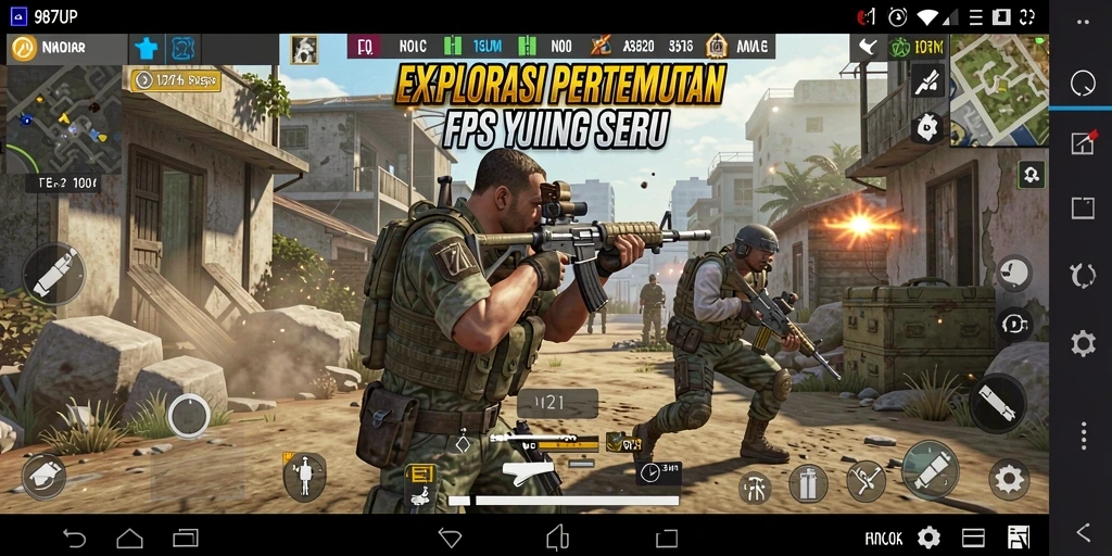 Tampilan gameplay 987UP yang mendebarkan dan mendetail.