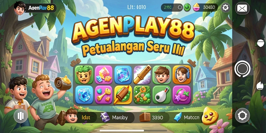 Tampilan gameplay <strong>AGENPLAY88</strong> yang menarik dengan elemen match-3 seru.