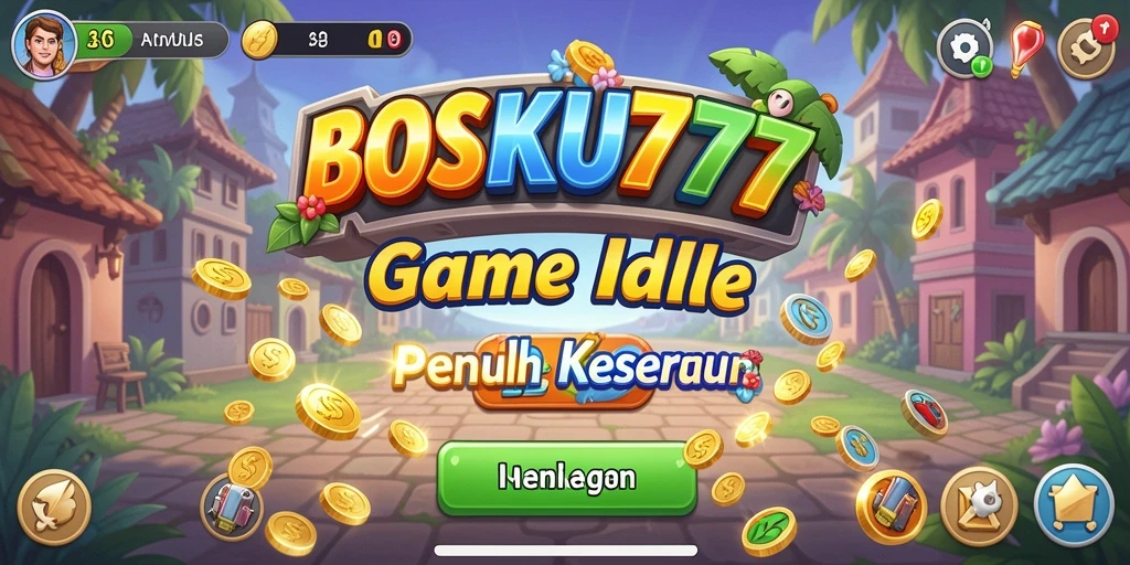 Tangkapan layar dari gameplay BOSKU777 yang menampilkan pengumpulan sumber daya.