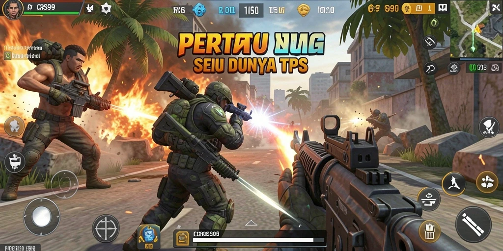Tangkapan layar CRS99 menampilkan aksi seru dalam gameplay TPS yang mendebarkan.