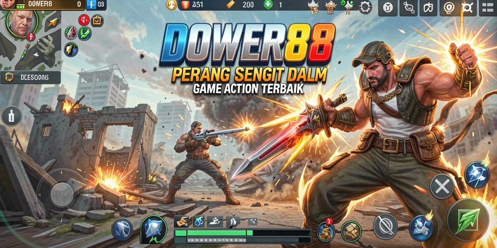 Tampilan gameplay DOWER88 yang menegangkan dan seru.