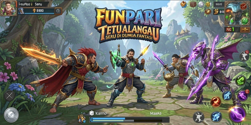 Gameplay seru dengan grafis menawan di FUNPARI.