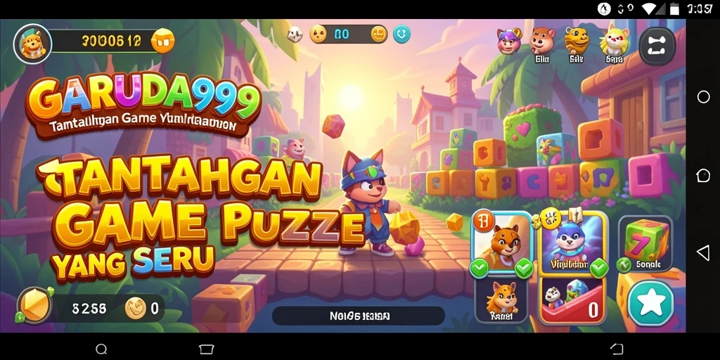 Tangkapan layar gameplay GARUDA999 yang menunjukkan tantangan Puzzle.