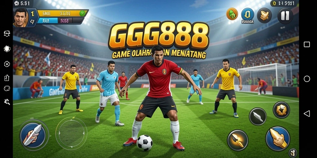 Tampilan gameplay GGG888 dengan aksi olahraga yang menantang.