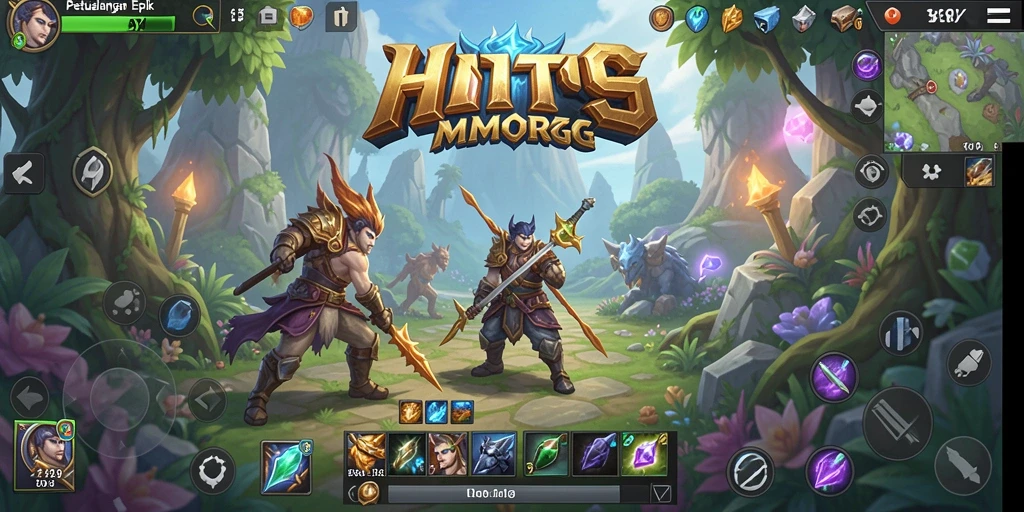 Tampilan gameplay HIT9 yang epik dan menarik dalam dunia MMORPG.