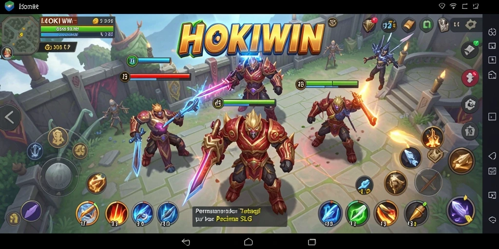 Tampilan gameplay menarik di HOKIWIN dengan pertempuran strategis.