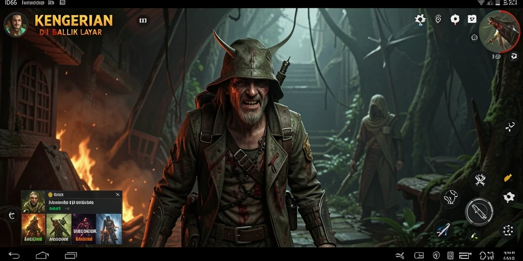 Gameplay menakutkan dengan suasana mencekam dan monster menyeramkan.