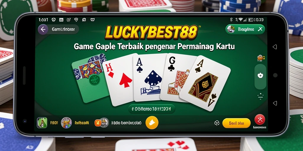 Tampilan seru gameplay Gaple di LUCKYBEST88.