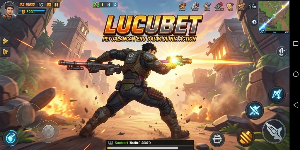 Tampilan gameplay LUCUBET yang penuh aksi dan dinamis.