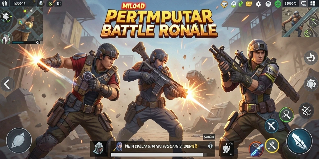 Tampilan utama gameplay seru di MILO4D Battle Royale.
