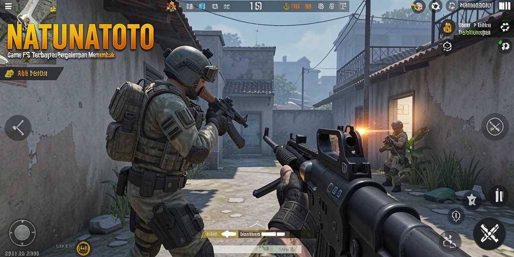 Tampilan gameplay NATUNATOTO yang intens dan menarik.