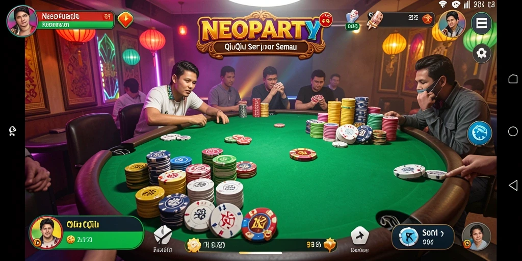 Tampilan screenshot NEOPARTY dengan gameplay QiuQiu yang seru.