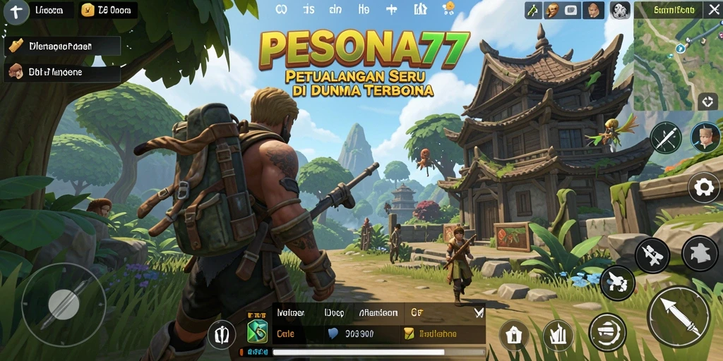 Tampilan gameplay PESONA77 yang menakjubkan dalam dunia terbuka.