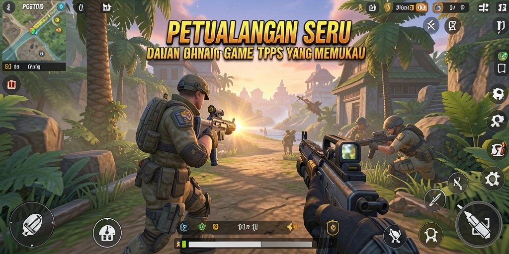Screenshot gameplay PGTOTO yang menampilkan aksi intens dalam TPS.