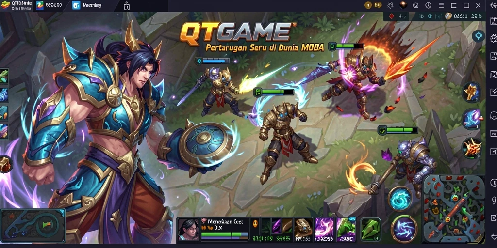 Gameplay QTGAME yang seru dan penuh strategi.