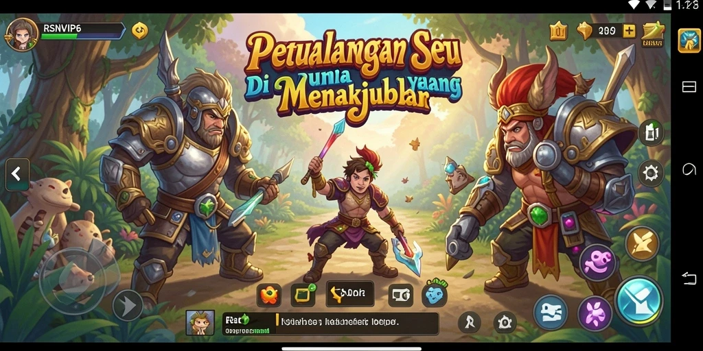Screenshot gameplay RSNVIP6 yang menunjukkan aksi petualangan yang mendebarkan.
