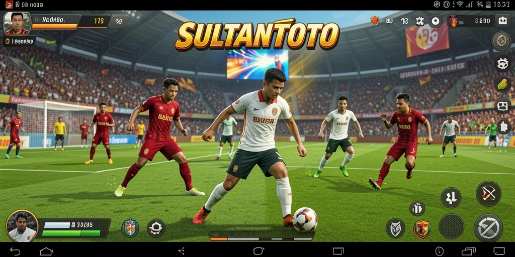 Screenshot SULTANTOTO menampilkan aksi pertandingan olahraga yang seru.